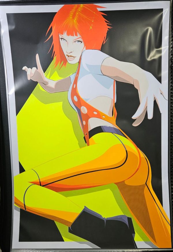 Leeloo - Milla Jovovich - Movie Screen Print by Craig Drake - Yellow